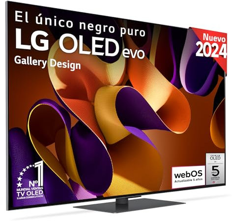 LG OLED55G46LS, 55, OLED EVO* 4K, Serie G4, Smart TV, WebOS24, Procesador a11, Dolby Vision, Dolby Atmos, webOS 24, 3840X2160,TV Gaming, 144 Hz, Negro