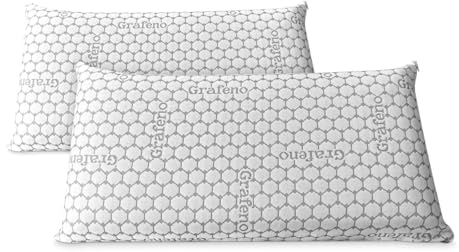 amuéblate online - Almohada Viscoelástica Carbono Visco | Máximo Confort y Excelente Adaptabilidad con Propiedades Antiestrés | 2 Unidades de 90 x 40 cm