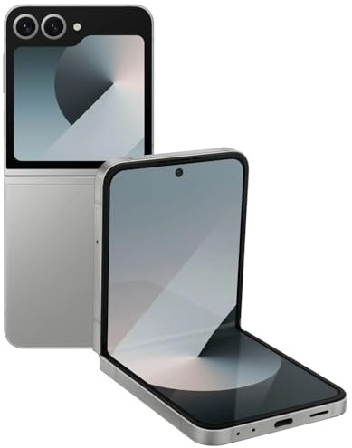 Samsung Galaxy Z Flip6 5G (256 GB, 12 GB) AMOLED plegable 6,7, cámara 50MP 4K, Snapdragon 8 (modelo internacional para Verizon, T-Mobile, Global) F741W (sombra plateada)