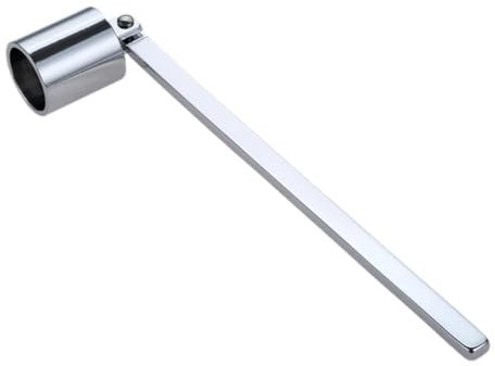 Ninoclar Éteignoir à bougie en acier inoxydable avec long manche pour la plupart des bougies - Noir (argenté)