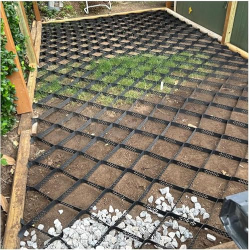 Pavimentación de arena Rejilla Estabilizadora Grava 10 cm/5 cm Grosor - Malla Geotextil Permeable para Jardín y Aparcamientos, Sistema Refuerzo para Terrazas y Plataformas Remolques(5cm/2 High)