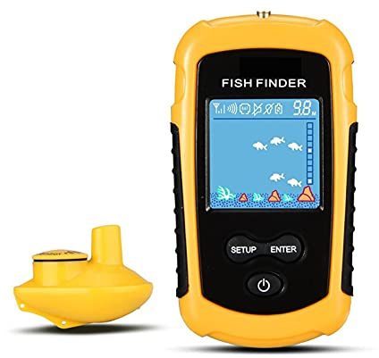 Portable Ultrasonic Fish Finder - Echo Sounder Sonar Detector for Ocean and River Fishing - Wireless Fish Camera for Depth Measurement