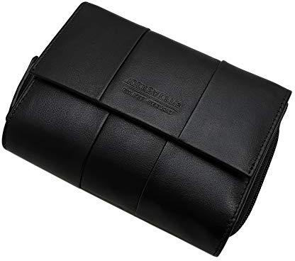 Elegante Rind-Nappa Leder Damen Geldbörse / Geldbeutel / Portemonnaie / Portmonaise / Geldtasche / Portmonee mit RFID & NFC Schutz in Schwarz