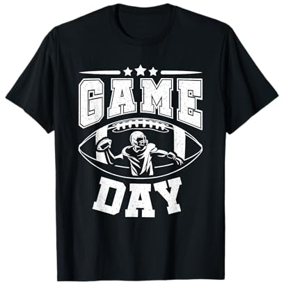 Football Game Day American Football Player Men Boys Kids T-Shirt