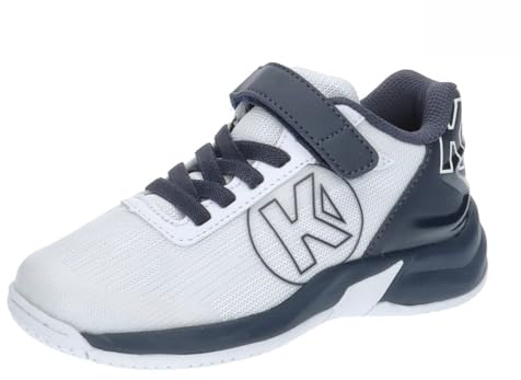 Kempa Attack 2.0 Junior Game Changer - Scarpe da Pallamano, Scarpe Sportive, Scarpe da Ginnastica, Weiß/Marine,