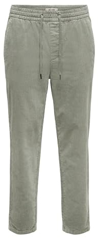 ONLY & SONS Pantaloni in Tessuto da Uomo, Castor Gray., L