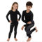 ALPIDEX Kinder Thermounterwäsche Set Funktionsunterwäsche Skiunterwäsche Jungen Mädchen Ski Fußball Sport Winter warm atmungsaktiv, Größe:158-164, Farbe:Black-Grey