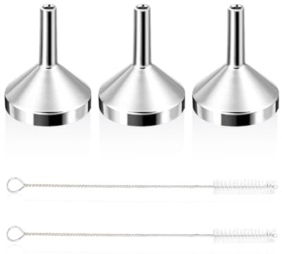 Embudos De Metal De 3 Uds Y Cepillos De Limpieza De 2 Uds, Mini Embudo, Embudo Portátil, Herramienta Dispensadora De Líquidos, Electrodomésticos