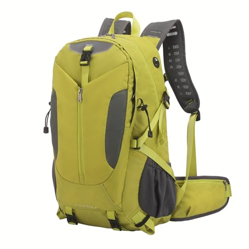 UtiaMiaoGonGo Wanderrucksack Herren Damen 40L Wasserdichter Rucksack Leicht Groß Reiserucksack Trekkingrucksack mit Regenhülle Für Klettern Radfahren Bergsteigen, Grün