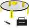SPORTNOW Roundnet Set Spieleset mit Spielnetz 3 Bällen Tragetasche Ballpumpe Spikeball Set für Garten Strand Park drinnen