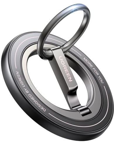 UGREEN Handy Ring Halterung für MagSafe, Doppelseitige Handyringhalterung Finger, 360°Drehung Handy Griff Halter für iPhone 17/16/15/14/13/12 Pro Max und Magsafe Hülle