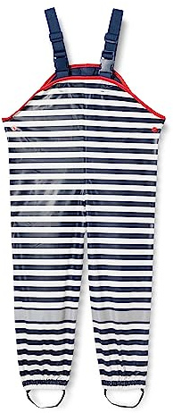 Playshoes Pantalones de Barro, Monos de lluvia para Unisex niños, Azul (Marine/Weiß 171 Raya), 116