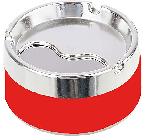 Posacenere portatile con coperchio girevole, decorazione regalo, posacenere per soggiorno, ufficio, interni ed esterni