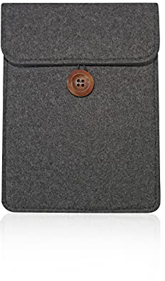6 inch E-Reader Sleeve by Okami Products, Felt Ereader Pouch for all 5 to 6 inch E-Readers, Protective E-Book Bag/Case (Grey)