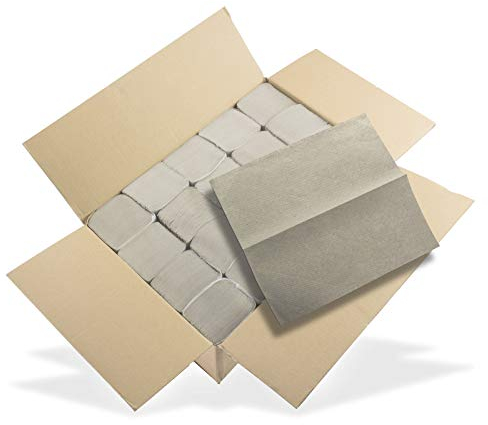 5000 Stück Papierhandtücher, Natur, ZZ-Falz Recyclingpapier, top Qualität, 25x23 cm