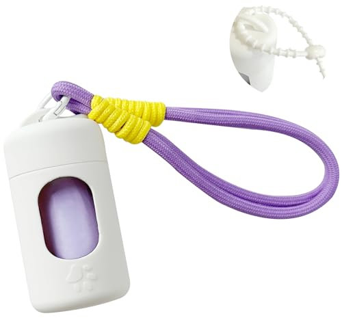 A&H ZIER Kotbeutelhalter mit tragbarem, buntem Umhängeband, weiche Hundekotbeutel, kompatibel mit jedem Hundezubehör