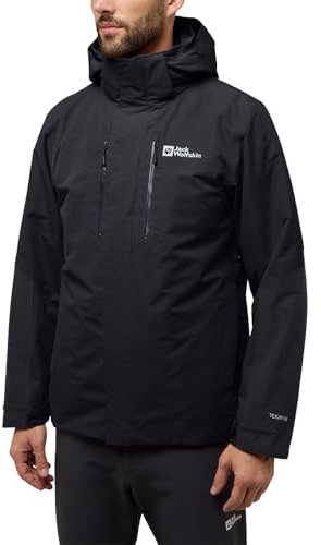 Jack Wolfskin Jasper 3 in 1 Jkt M Giacca, Nero, L Uomo