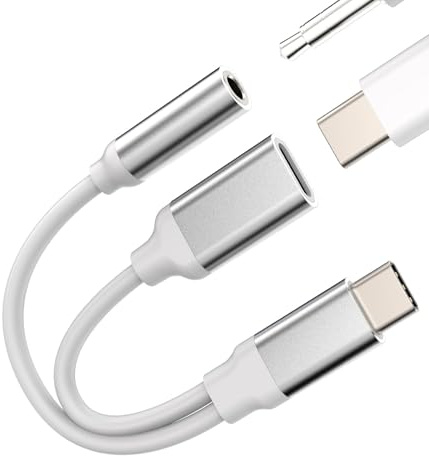 Cavo Aux USB C per Apple iPhone 15 Pro Max Plus Adattatore 3.5 Jack Cuffie Compatibile con Samsung per iPad Pro Air Mini6 Type C Caricatore Auricolari Sdoppiatore Tipo C Ricarica Rapida Porta Cavi