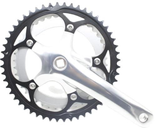 EALLEN Fahrrad Kurbel,Kurbelgarnitur Rennrad-Kettenrad-Kurbelsatz 170 mm 52/42 Zähne 8-Fach abnehmbares Kettenblatt aus Aluminiumlegierung Fahrradteile