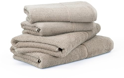 Frottana Handtuchset Pearl 4-TLG Handtücher - 2X 50x100 cm + 2X 67x140 cm, 100% Baumwolle, Cashmere