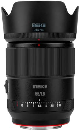 Meike 55mm F1.8 Pro Full Frame AF STM Lens High Resolution 8K Auto Focus Fixed Prime Portrait Lenses for Sony E Mount FE Mount Mirrorless Cameras A9 A9II A7II A7RII A7 A7R3 A7R4 A7IV A7C