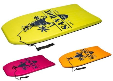 OISE ART STORE Trade Shop - Tavoletta Mare Eps 94cm Surf Bodyboard Colorata con Scritta con Corda Caviglia 3501033 -
