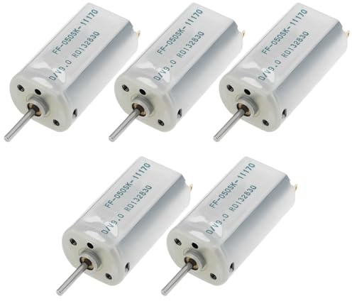 ECSiNG 5 Pezzi DC 6V-9V 050 Motore Giocattolo Muto Ad Alta Velocità Micro Mini Motore 14000 RPM Parte Di Ricambio FF-050SK-11170 Adatto Per Mini Ventilatore Giocattolo Elettrico Auto Ecc.