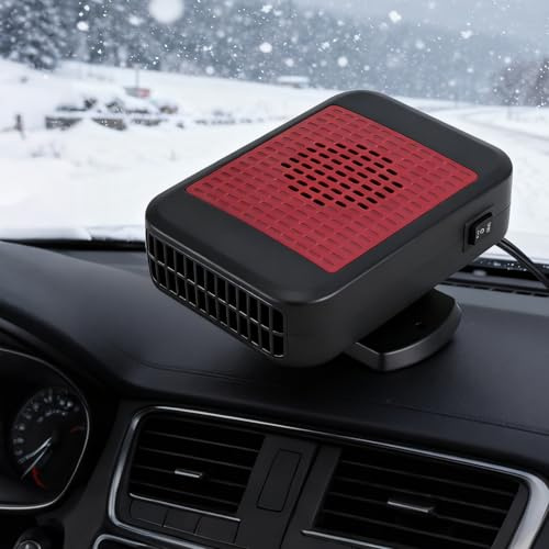Feelhap Riscaldamento per Auto, Riscaldamento Auto 12V 200W Sbrinatore Auto 2 in 1 Riscaldamento Rapido e Raffreddamento,Stufetta per Auto con Presa Accendisigari,Auto Demister Rotante 360 Gradi