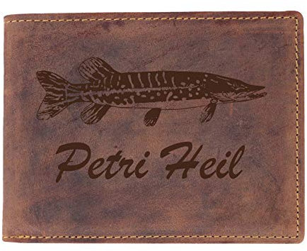 Greenburry Vintage Herren Leder Geldbörse Portemonnaie Braun 12,5x8,5x2 cm