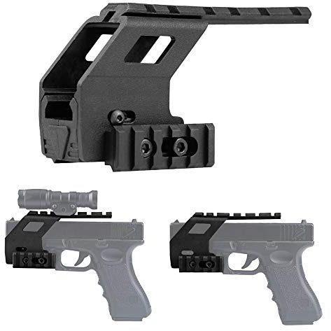 Gexgune Taktische Pistole G1ock Rail Base System für G1ock 17 18 19 Airsoft Gun G1ock Zubehör Rail Mount Hunting Scope (2 Farben optional)