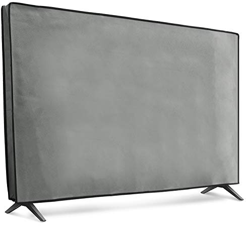 kwmobile Dust Cover for 55 TV - Fabric Case TV Protector for Indoor Flat Screen TVs - Light Grey