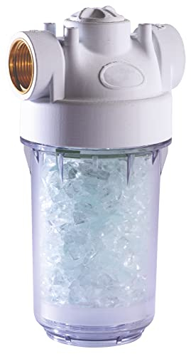 AQUAWATER - 105950 - Mini filtro anticorrosione e anticalcare a doppia azione per scaldabagni - Per una protezione ottimale ed efficace - Adatto a tutte le installazioni - Silicofosfato