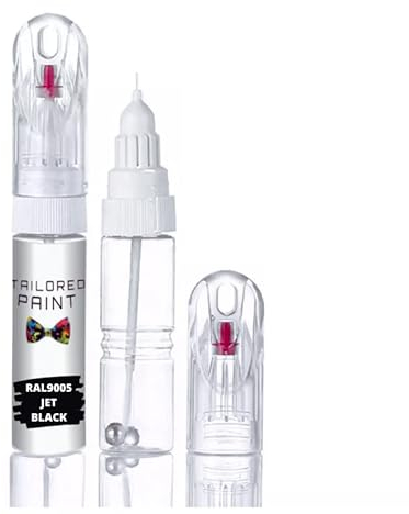 RAL9005 Jet Black Multi Surface Touch Up Paint Pen All in 1 Interior & Exterior Wood, Metal, Plastic, uPVC, Ceramic All Weather Egg Shell 30% Sheen