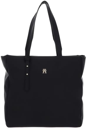 Tommy Hilfiger Damen TH Soft Tragetasche, Schwarz