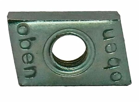 Dalsys Schiebemutter Gewinde M8 Silber 38-40 Montageschiene, 100 Stück, Nutenstein M8, Gewindeplatte, Befestigungsmaterial für Montageschiene