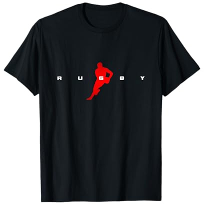 Sports Rugby T-Shirt, Men, Black, 3X-Large