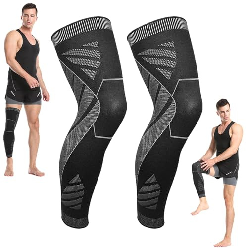 ZHANTAI Manchon de Compression pour Jambes Complètes V2 - pour Genoux et Jambes, Homme et Femme, Taille M