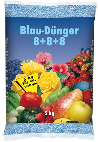 GPI Blaudünger 5kg 8+8+8 Blaukorn Universaldünger Gemüsedünger Blau Dünger