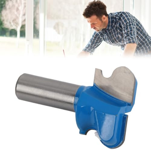 Finger Pull Router Bits Set, 1/2 Drawer Pull Router Bit End Milling Cutter Bit Tungsten Steel Alloy PTFE Coating Dia Router Bit Finger Pull Bit for Wood Grooving