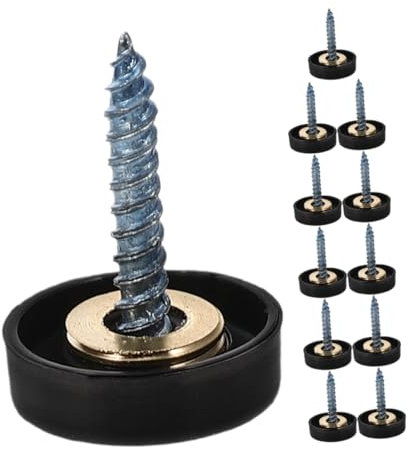 Alipis 12pcs Stainless Steel Mirror Nails Decorative Screw Cap Covers for Furniture Glass Sign Advertising Hardware Picture Hanging Nails Mirror Panel Screw