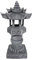 BEAHING Japanese Stone Lantern, Japanese Pagoda Statues, Waterproof Solar Pagoda Lantern, 4.8x4.8x12 inch Decorative Stone for Garden Yard Lawn Balcony, Patio, Solar Statues