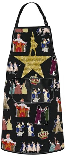 WZMPA Musical Characters Kitchen Apron Drama Lover Gift Musical Fans Cooking Apron Theatre Merchandise, Ham Ap, Medium