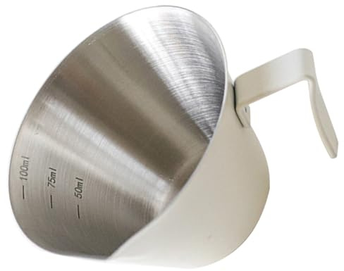 FUNNETOYU Tazza Misuratrice Acciaio Inossidabile per Espresso Coppa per Estrazione con Beccuccio Design Compatto Tè e Latte