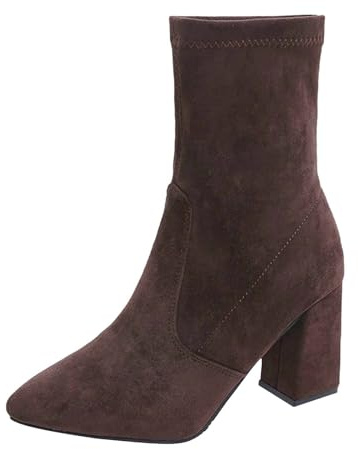 Pointed Toe Boots Women Womens Low Block Heel Boots Pull On Work Boot Stylish Business Boot Western Cowboys Booties Retro Cowgirls Booties Classic Fit Country Bootie Evening Party Bootie