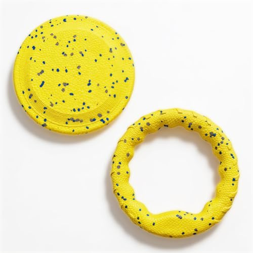 Potaroma Jouet Chien Lot de 2, Anneau et Disque Volant ETPU Rebondissant