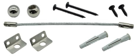 Hemobllo Stainless Steel Furniture Anchors with Reliable Lock and Easy Release for Wardrobes and Tv Stand Safety Anti-tip Furniture Proofing Tool and Ensure Safety