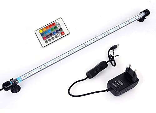 MLJ LED-Aquariumbeleuchtung, wasserdicht, LED, Fische, Drachen, Beleuchtung (Versand aus Deutschland) (57 cm, RGB)