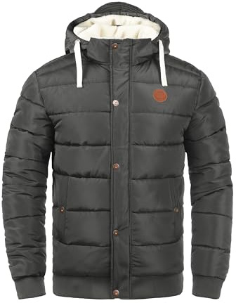 BLEND Frederico Giacca Invernale Giaccone All'Esterna con Fodera D'Orsacchiotto da Uomo con Cappuccio, Taglia:XXL, Colore:Phantom Grey (70010)