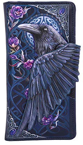 Nemesis Now Ravens Flight Black Wing Floral Embossed Purse Wallet