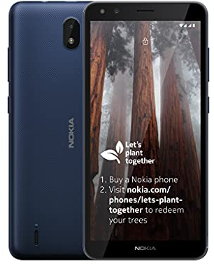 Nokia C01 Plus 5.45 Inch Android (Go Edition) UK SIM Free Smartphone with 1 GB RAM and 16 GB Storage (Dual SIM) - Blue